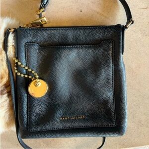 Marc Jacobs Tourist Black Leather, Textured Crossbody Bag